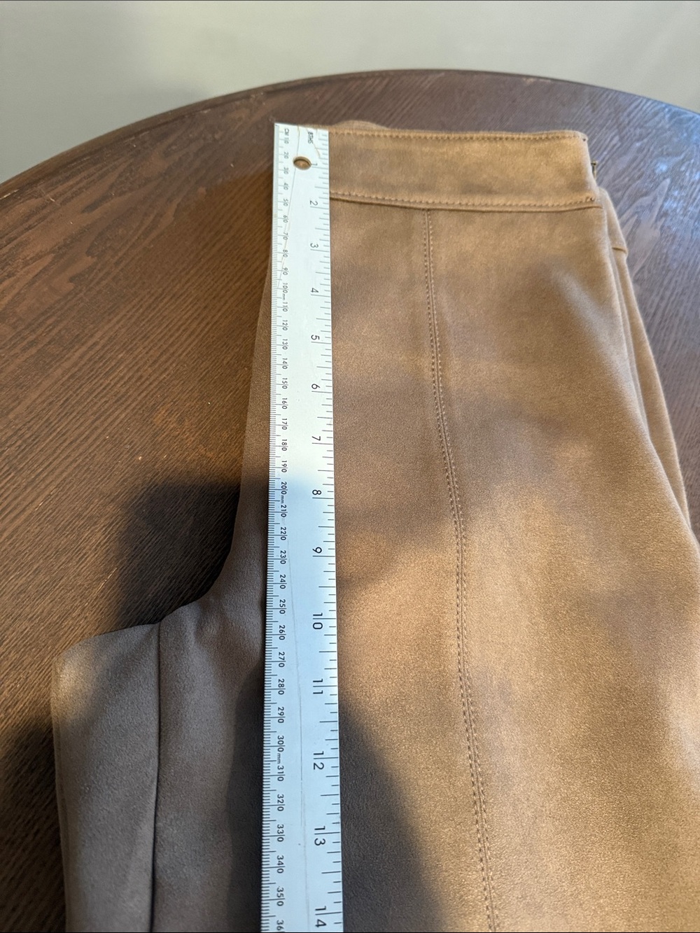 Ann Taylor Wide-Leg Faux Suede Pants in Camel - Picture 8 of 10